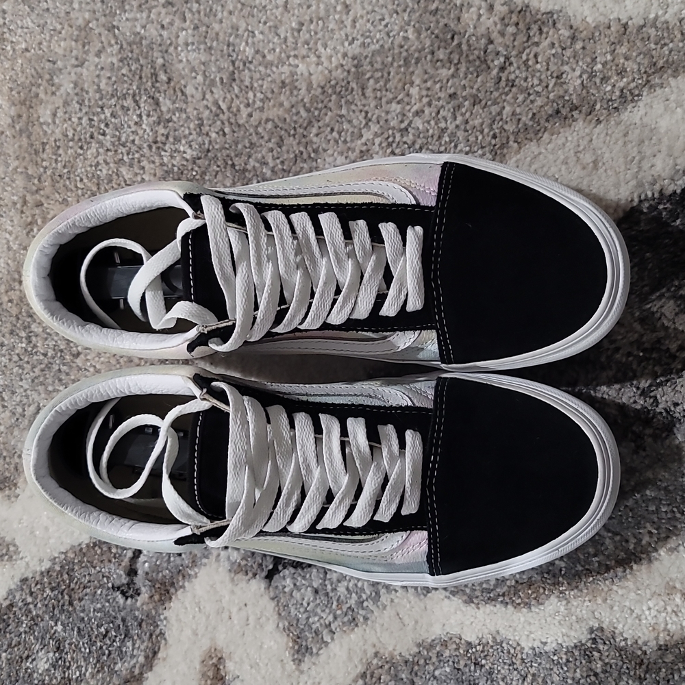 New Vans Unisex black multi color white size Men's 7.5 Wmns 9